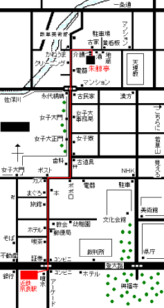 近鉄からの地図